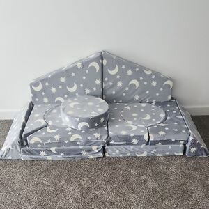 Kids' Sofa with Moon and Stars Design